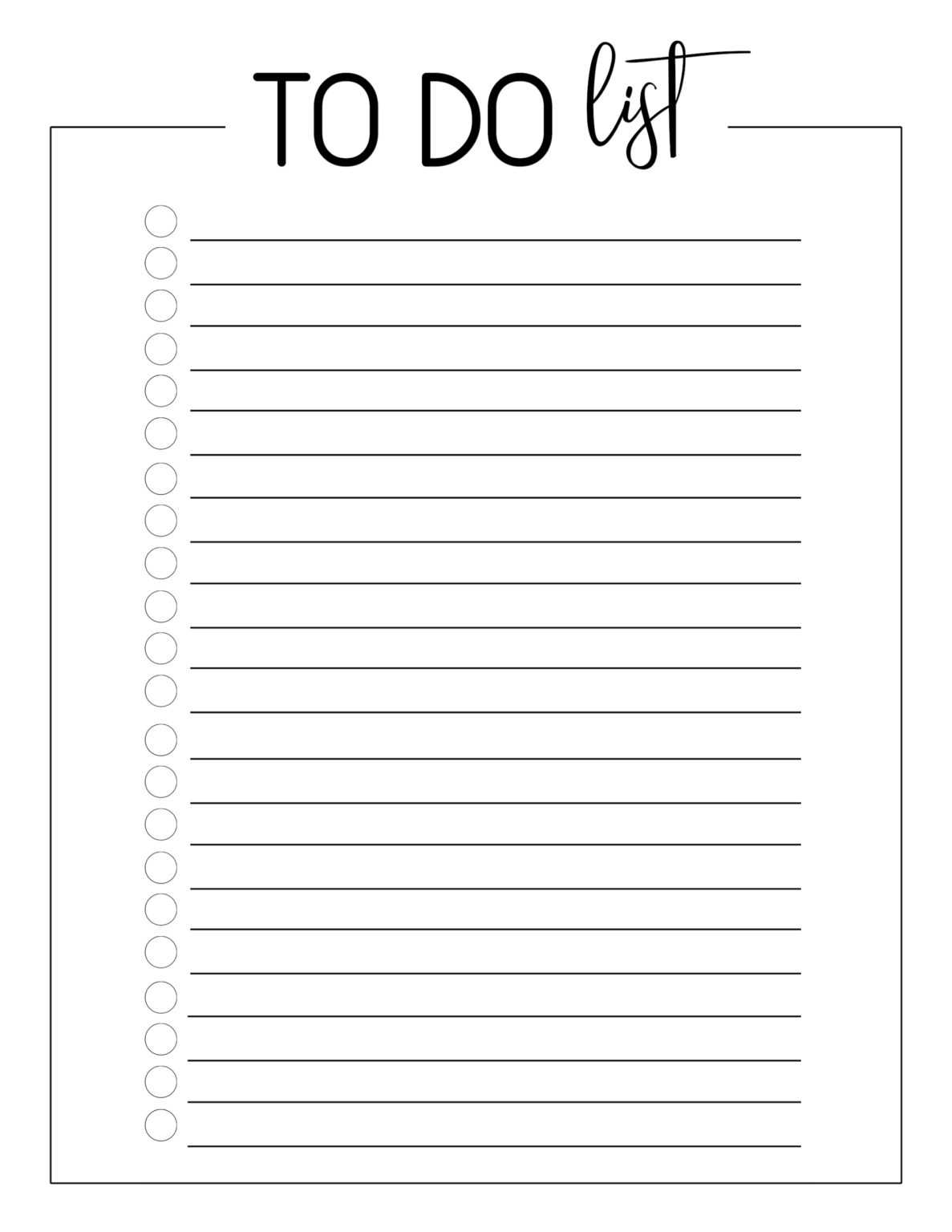 Blank To Do List Template Great Cretive Templates
