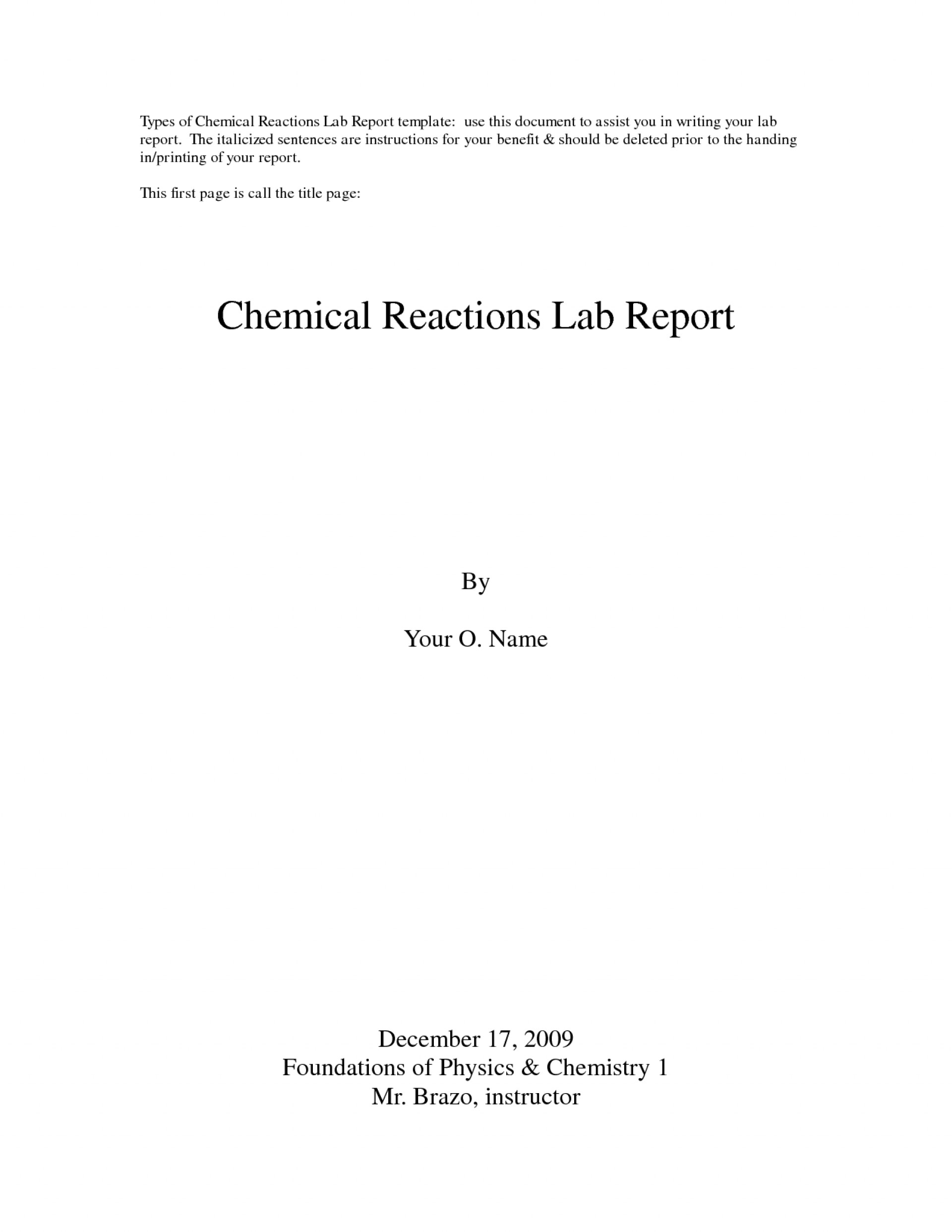 006 Essay Cover Page Template Lab Report Title 282153 In Report Front Page Template