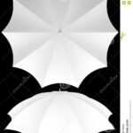 10 Rib Blank Umbrella Template Isolated Stock Photo With Blank Umbrella Template