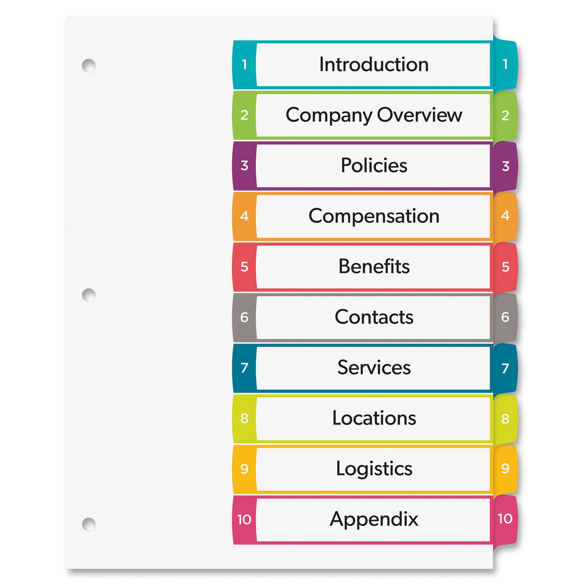 10 Tab Divider Template – Dalep.midnightpig.co In 8 Tab Divider Template Word