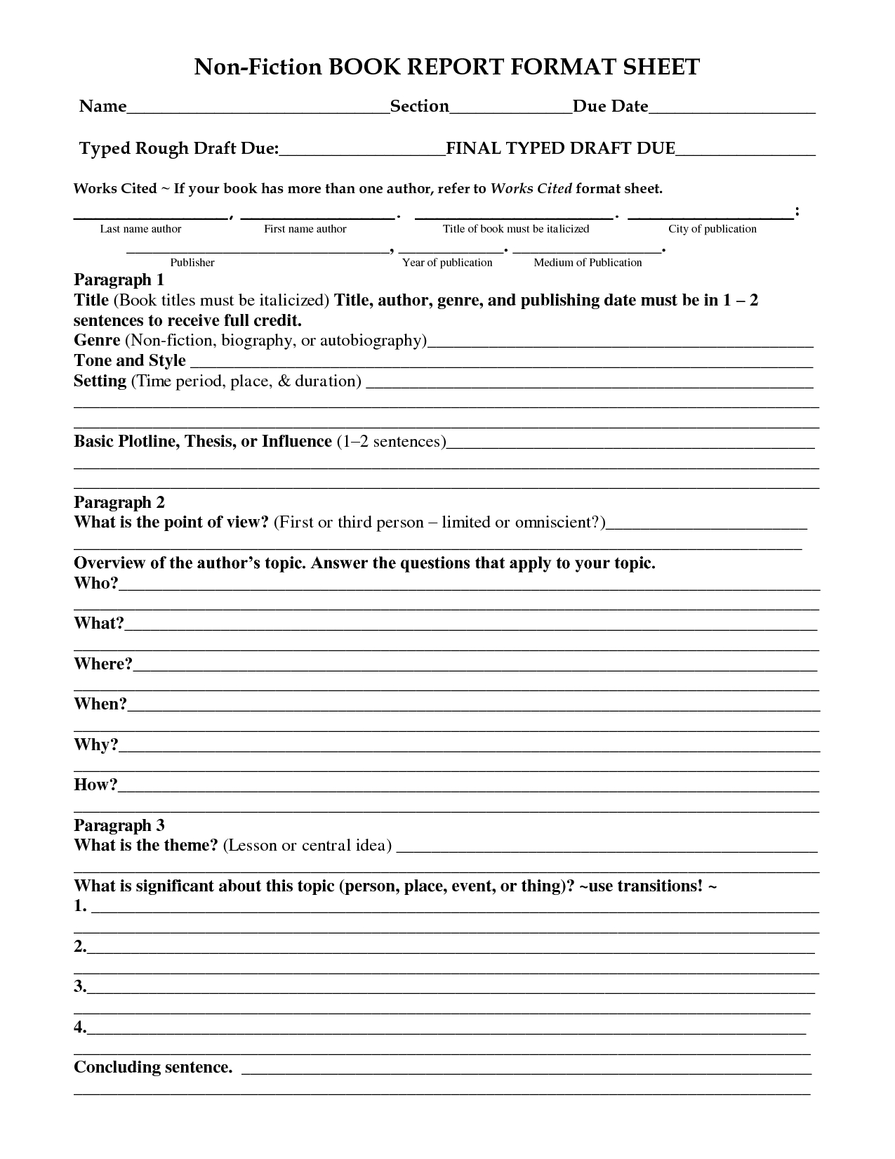 100+ [ Fiction Book Report ] | Friendly Letter Format How To Regarding First Grade Book Report Template