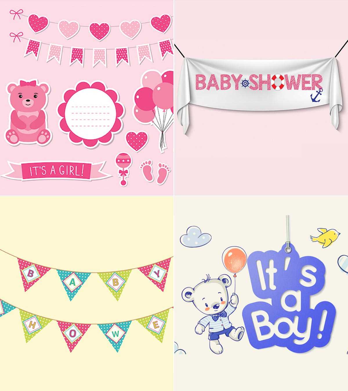 11 Attractive Baby Shower Banner Ideas With Diy Baby Shower Banner Template