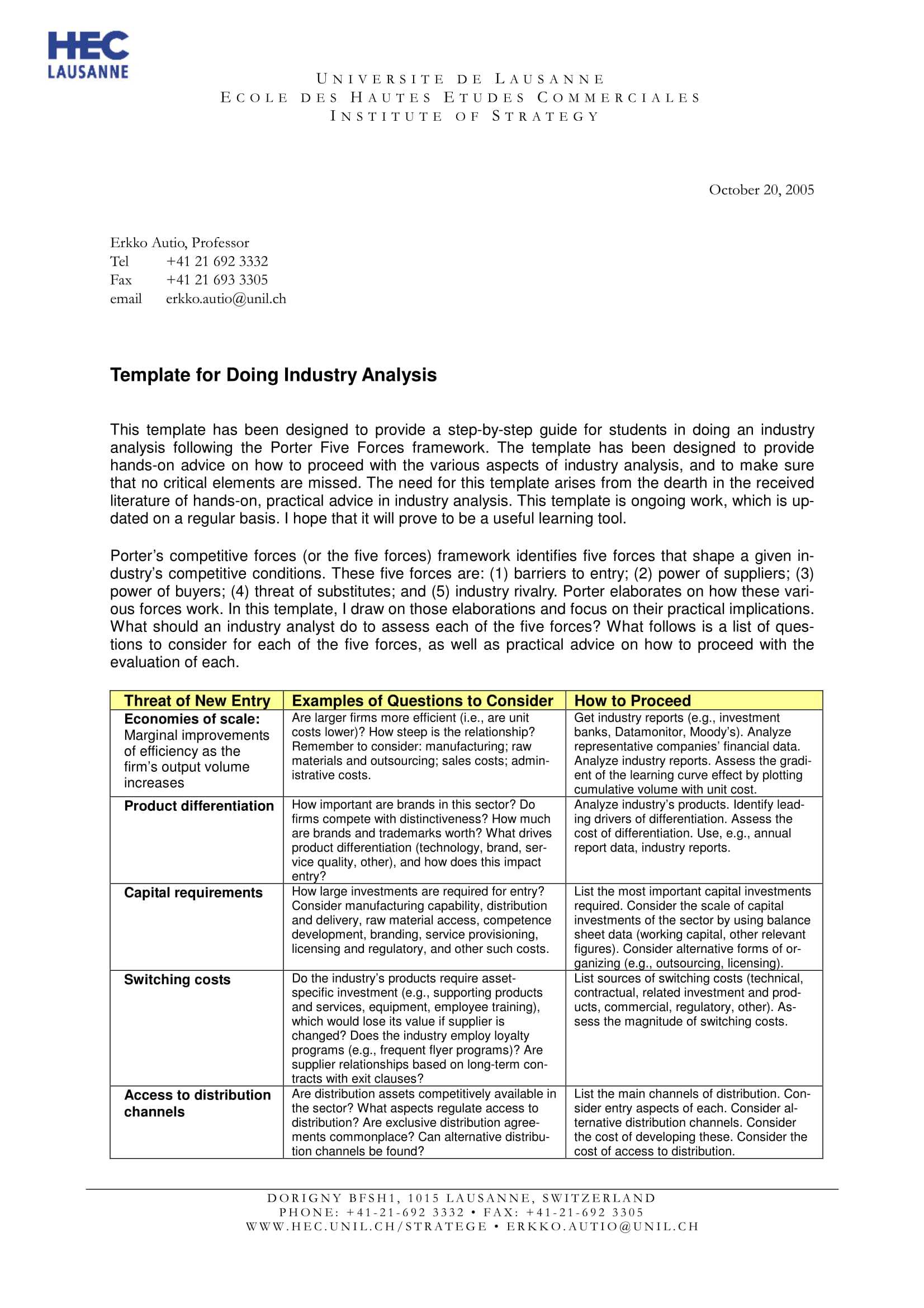 11+ Industry Analysis Examples – Pdf | Examples Intended For Industry Analysis Report Template