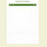 15 Best Table Of Content Templates For Your Documents within Blank Table Of Contents Template