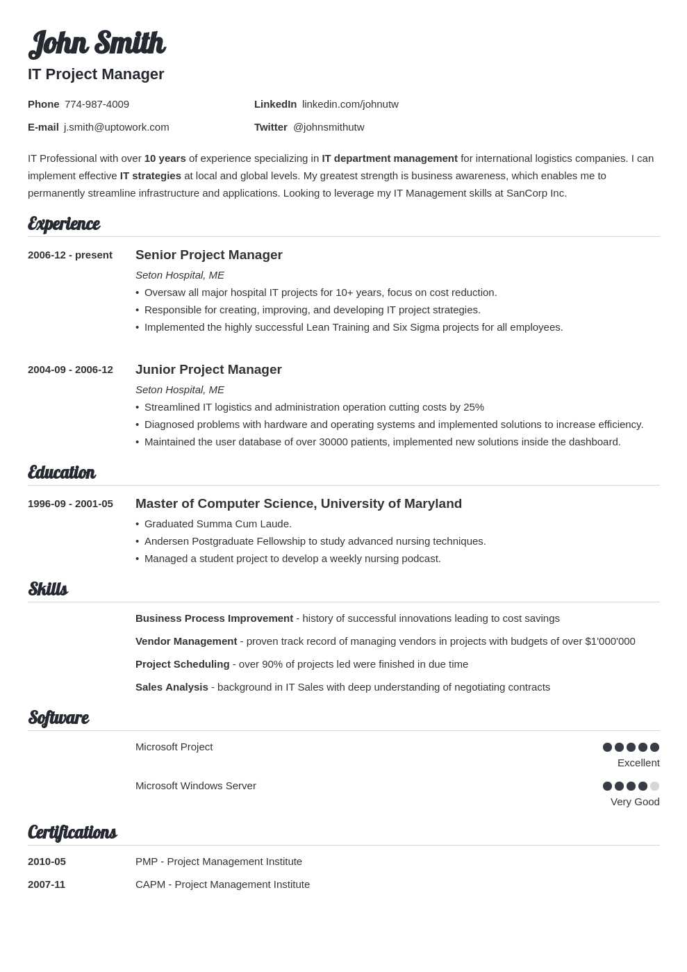 15+ Blank Resume Templates & Forms To Fill In And Download Throughout Free Blank Cv Template Download
