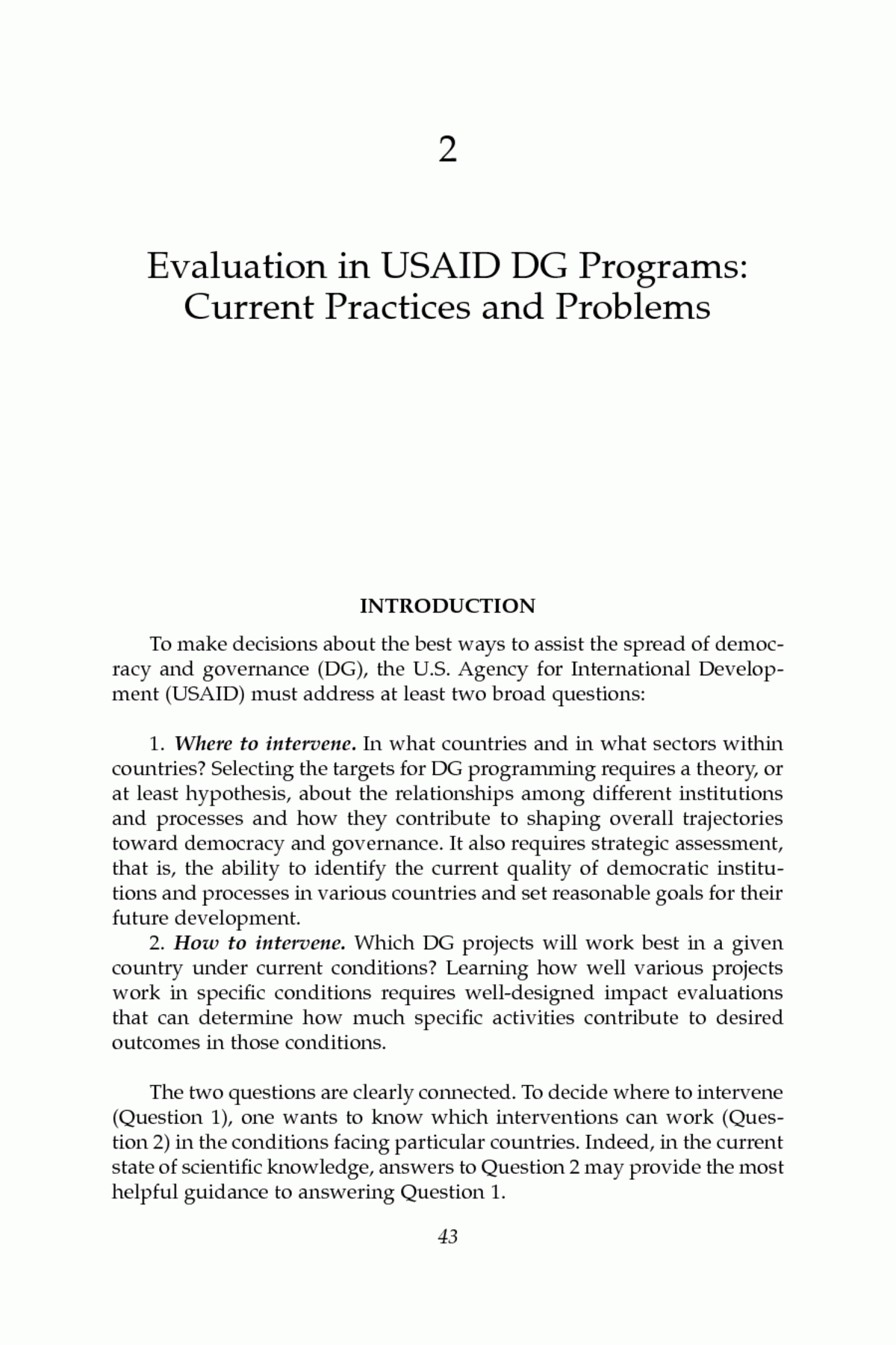 2 Evaluation In Usaid Dg Programs: Current Practices And With Monitoring And Evaluation Report Writing Template