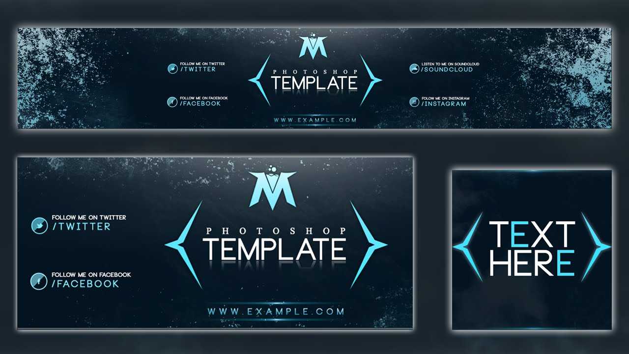 *2018* Free Youtube Banner | +Psd Template | Blue Storm In Facebook Banner Template Psd