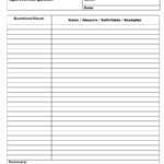 2020 Cornell Notes Template – Fillable, Printable Pdf Intended For Note Taking Template Word