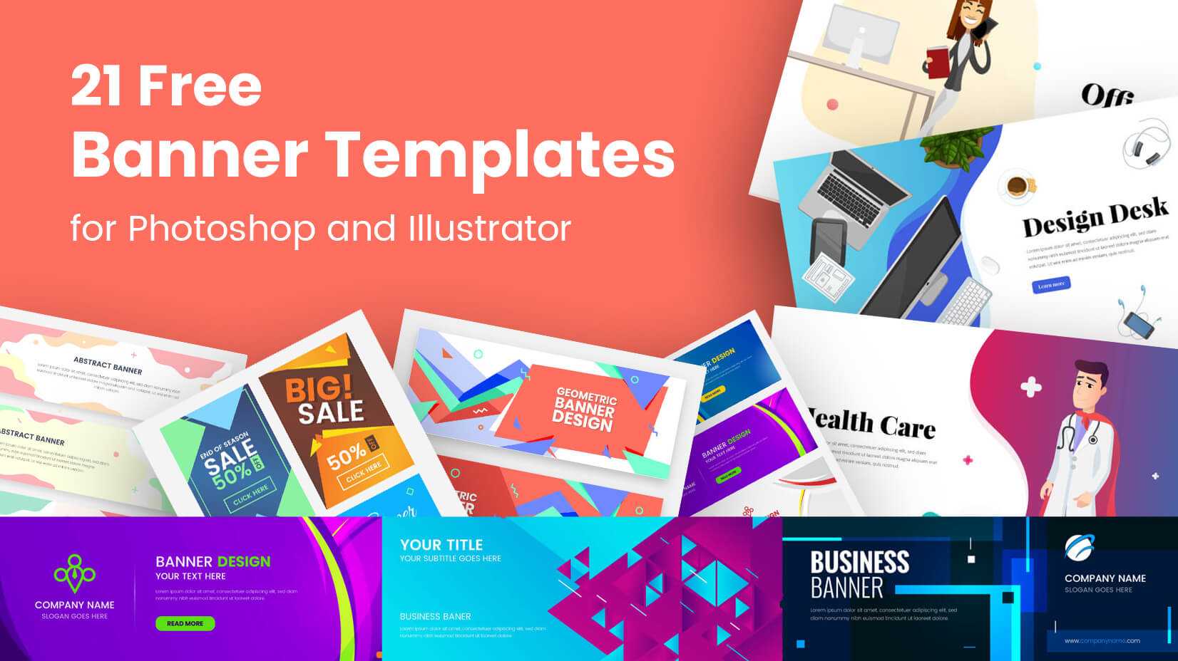 21 Free Banner Templates For Photoshop And Illustrator Throughout Banner Template For Photoshop