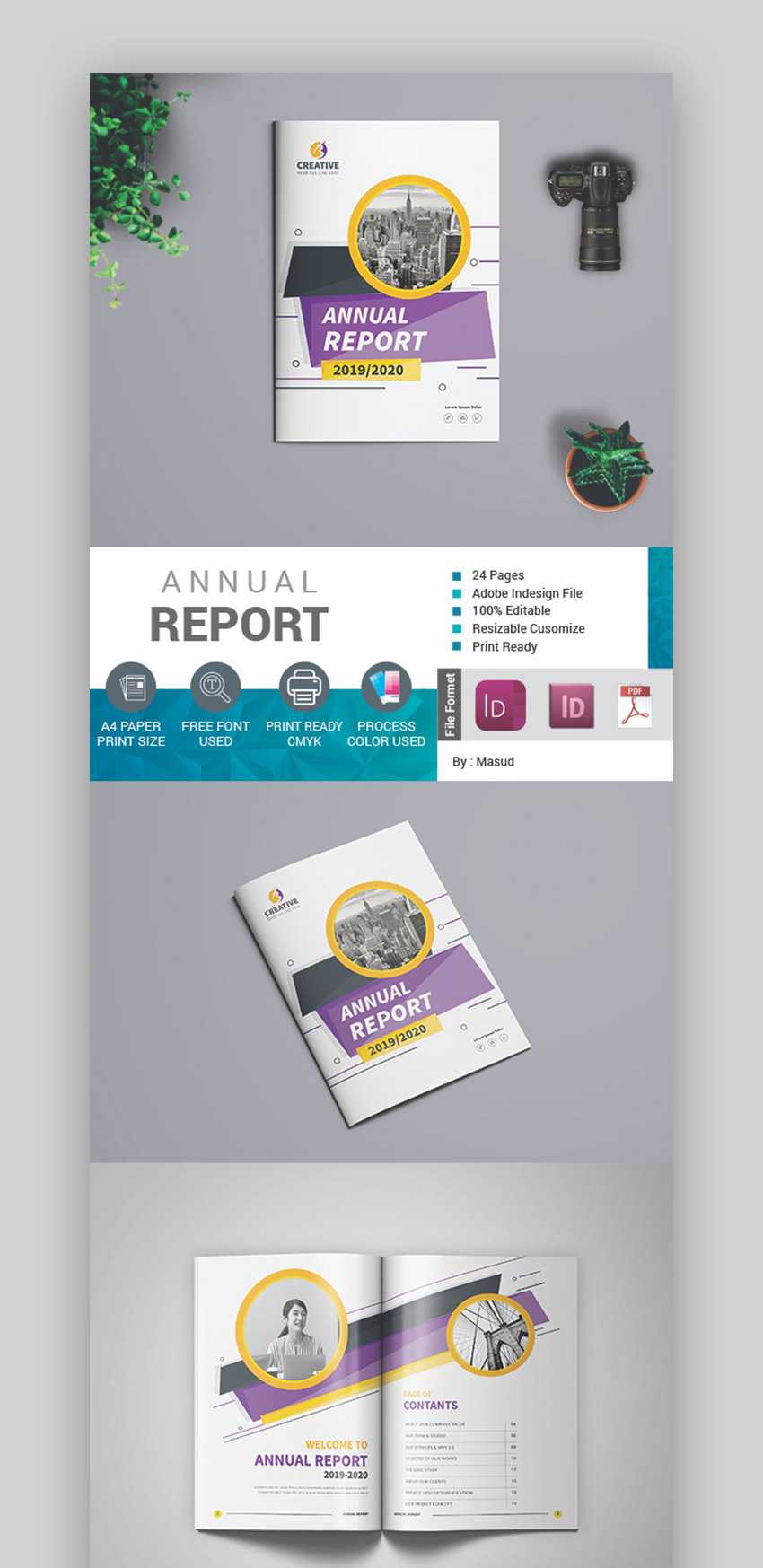 25+ Best Annual Report Templates – With Creative Indesign Intended For Free Indesign Report Templates