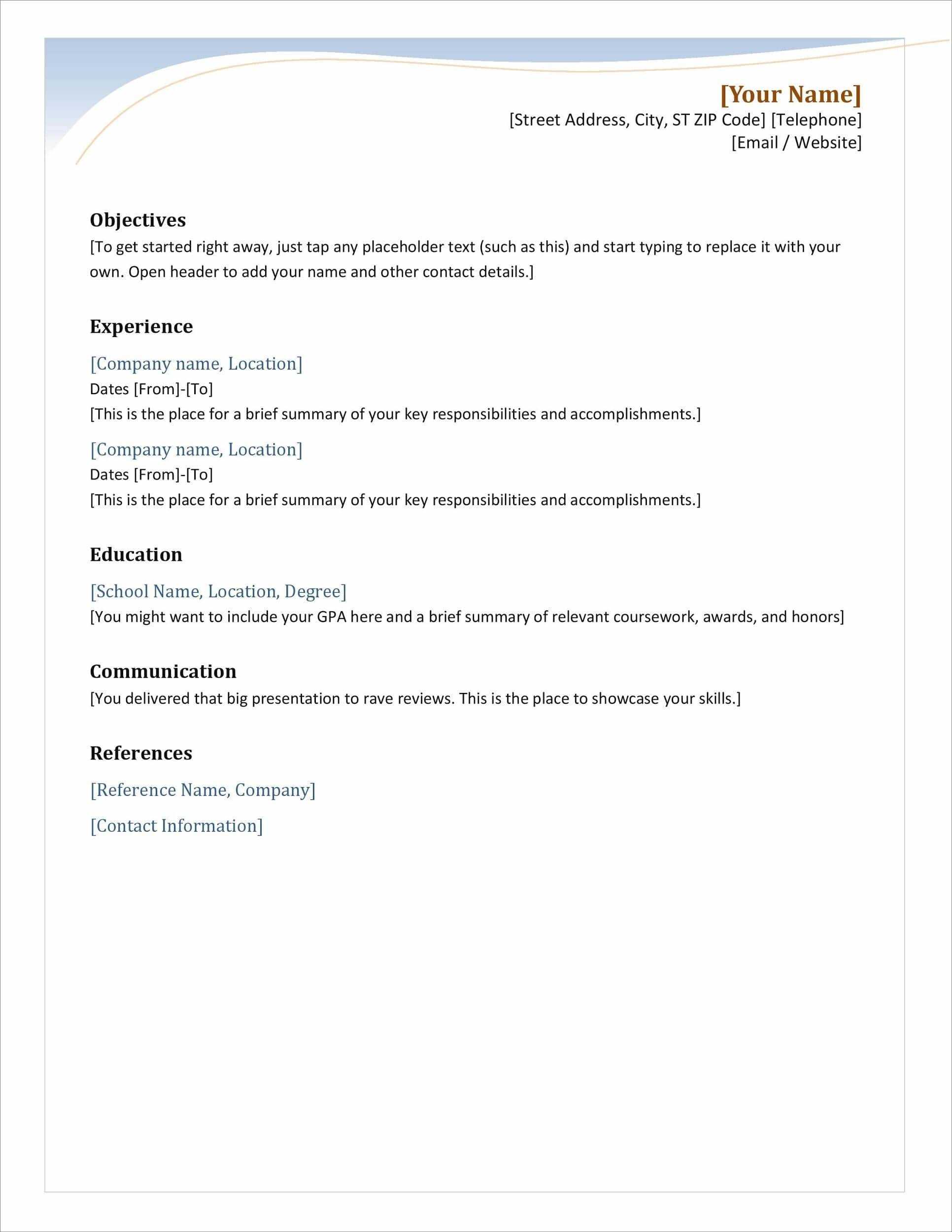 25 Resume Templates For Microsoft Word [Free Download] Inside How To Get A Resume Template On Word