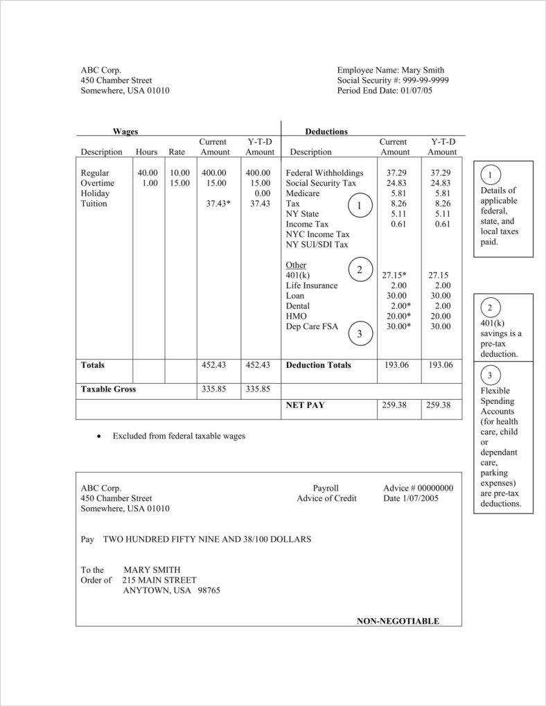 27+ Free Pay Stub Templates – Pdf, Doc, Xls Format Download Intended For Blank Pay Stub Template Word