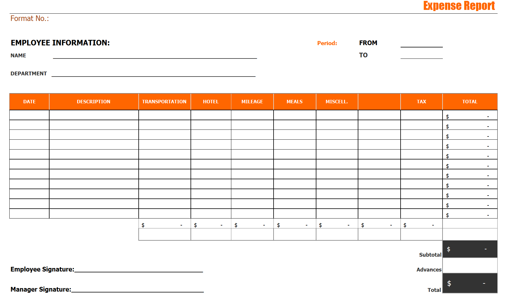 28+ Expense Report Templates – Word Excel Formats Throughout Monthly Expense Report Template Excel