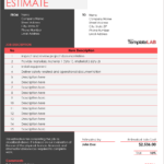 28 Free Estimate Template Forms [Construction, Repair In Work Estimate Template Word