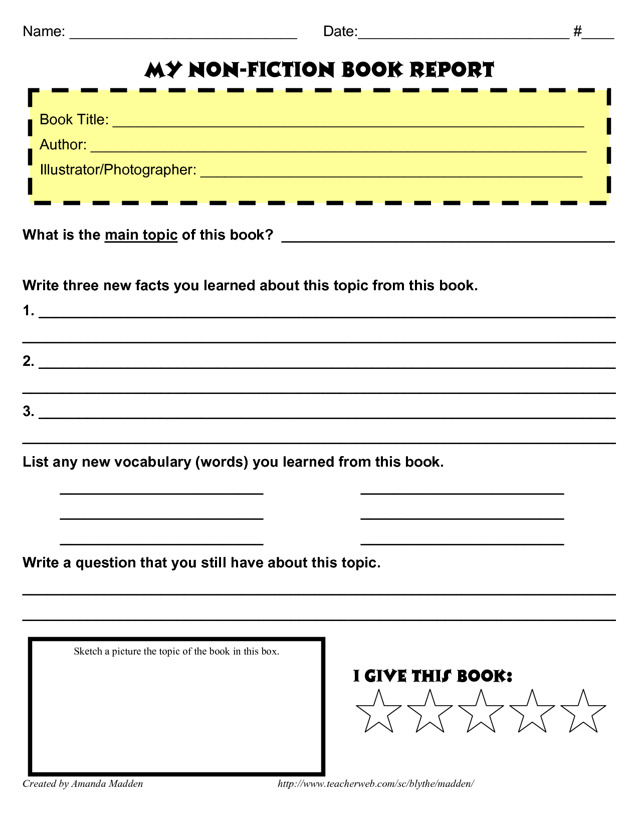 28+ [ Historical Fiction Book Report Form ] | Book Report With Book Report Template Middle School