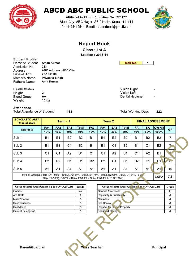 28+ [ Nursery Report Card Sample ] | 6 Kindergarten Report Regarding Kindergarten Report Card Template