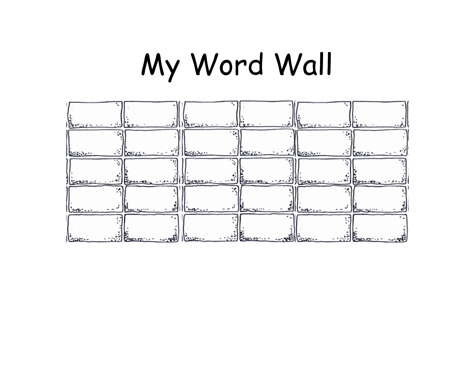 28+ [ Word Wall Template Free ] | 8 Best Images Of Personal Regarding Blank Word Wall Template Free