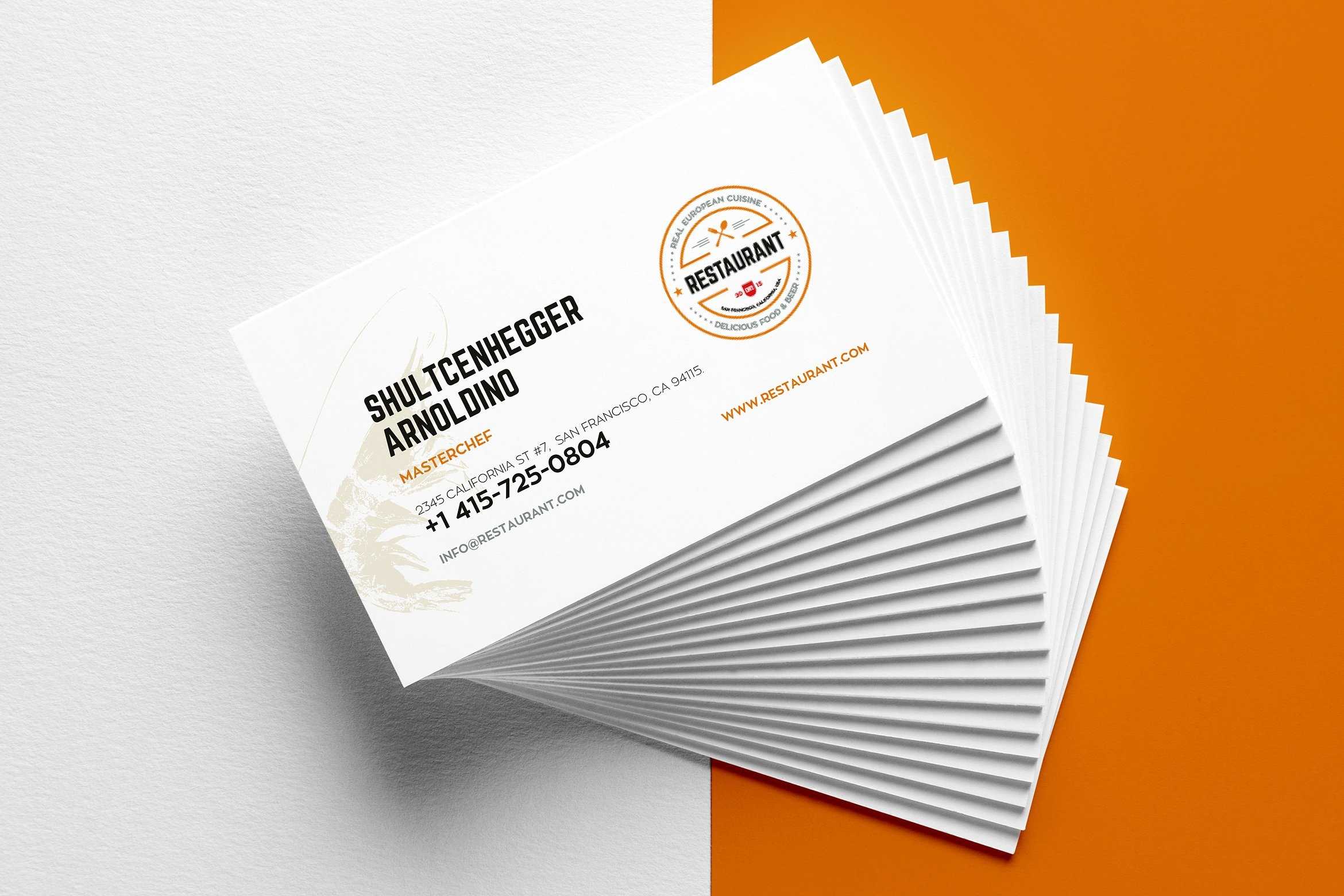 29+ Creative Restaurant Business Card Templates – Ai, Apple With Blank Business Card Template Photoshop