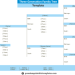 3 Generation Family Tree | Premium Printable Templates Regarding Blank Family Tree Template 3 Generations
