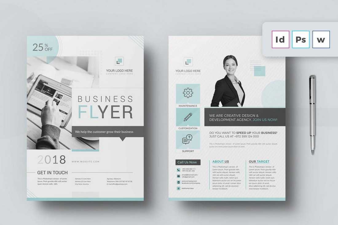 30+ Best Microsoft Word Brochure Templates – Creative Touchs With Free Business Flyer Templates For Microsoft Word