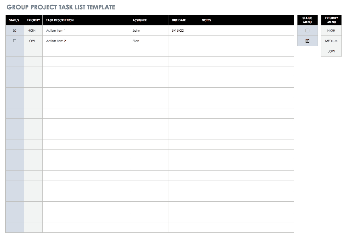 30+ Free Task And Checklist Templates | Smartsheet With Blank Checklist Template Word