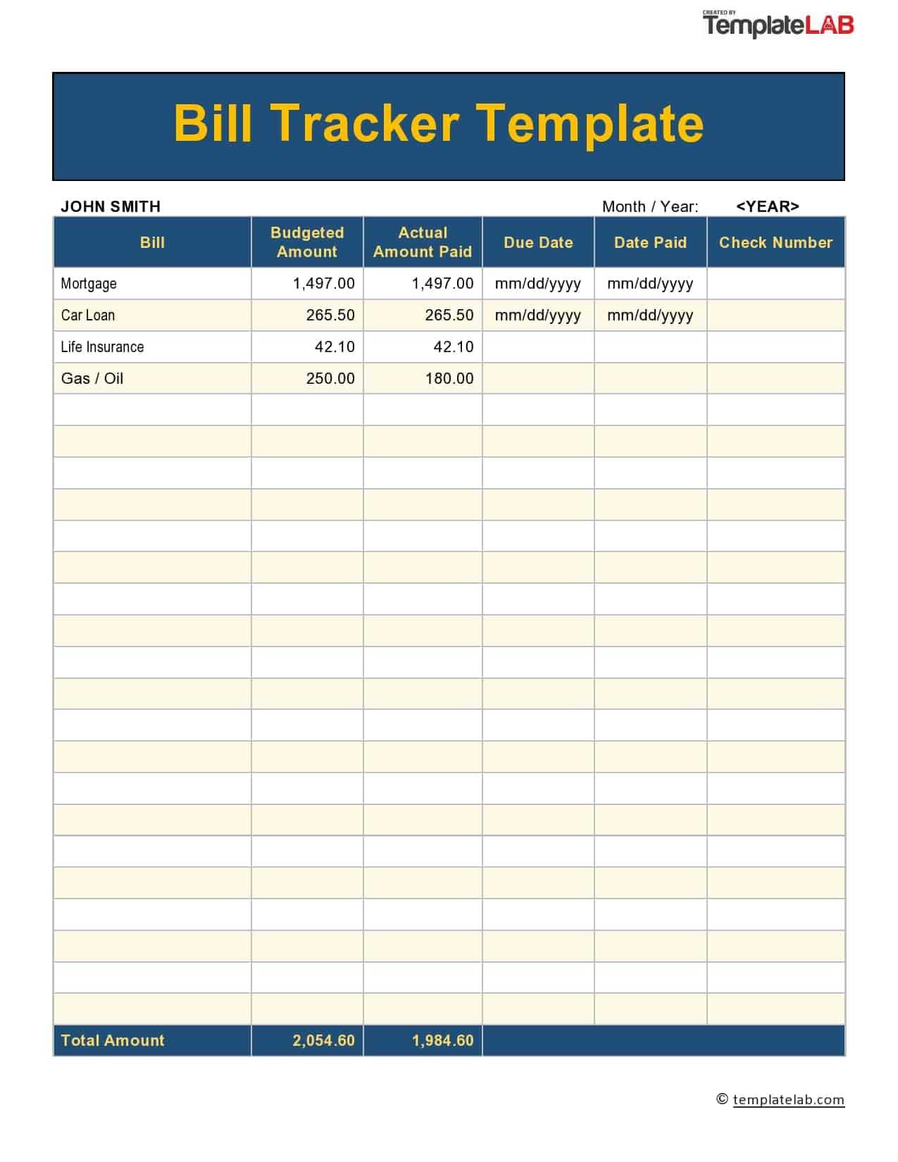 33 Free Bill Pay Checklists & Bill Calendars (Pdf, Word & Excel) Pertaining To 33 Up Label Template Word