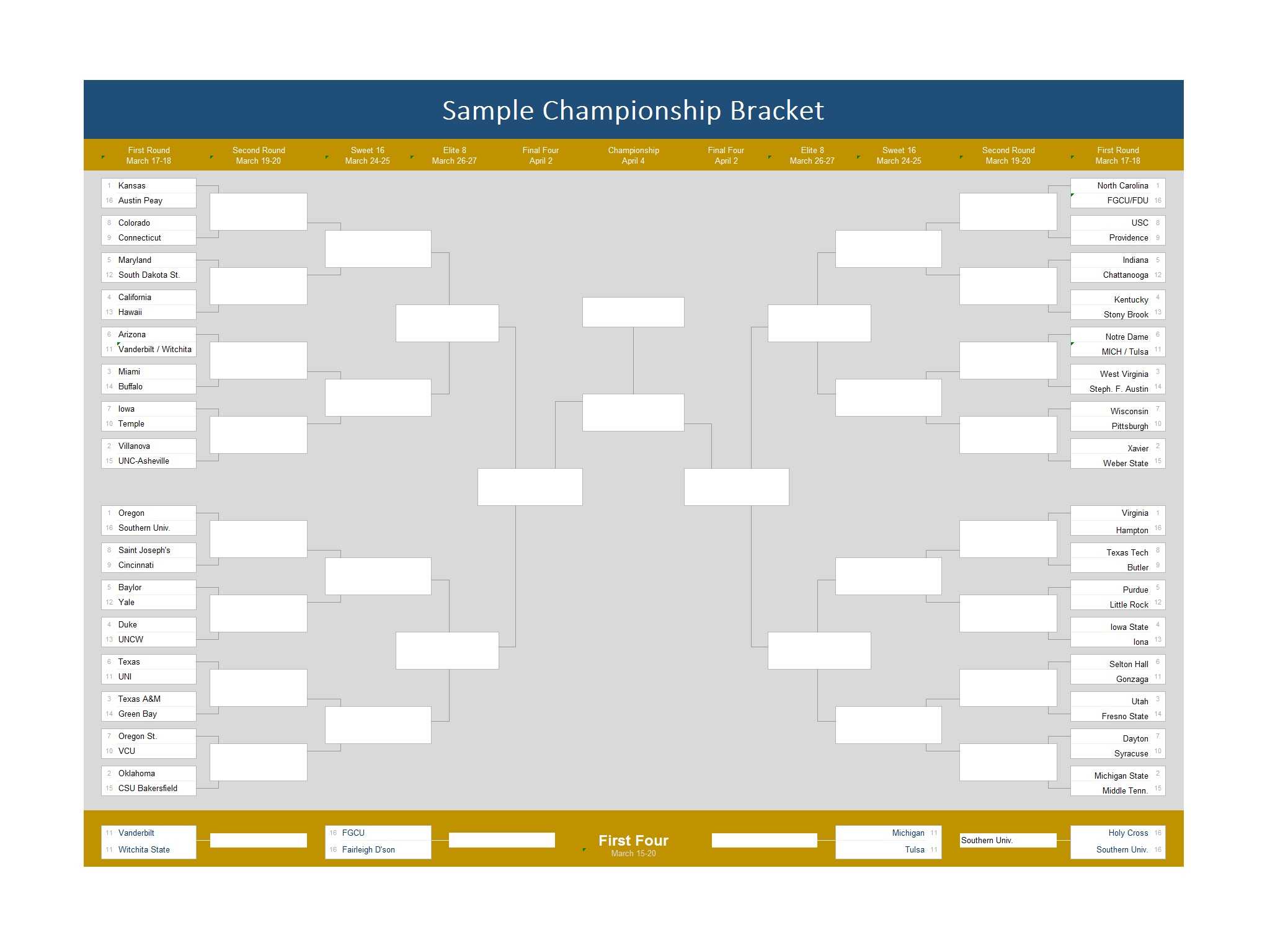 34 Blank Tournament Bracket Templates (&100% Free) ᐅ Throughout Blank Word Wall Template Free