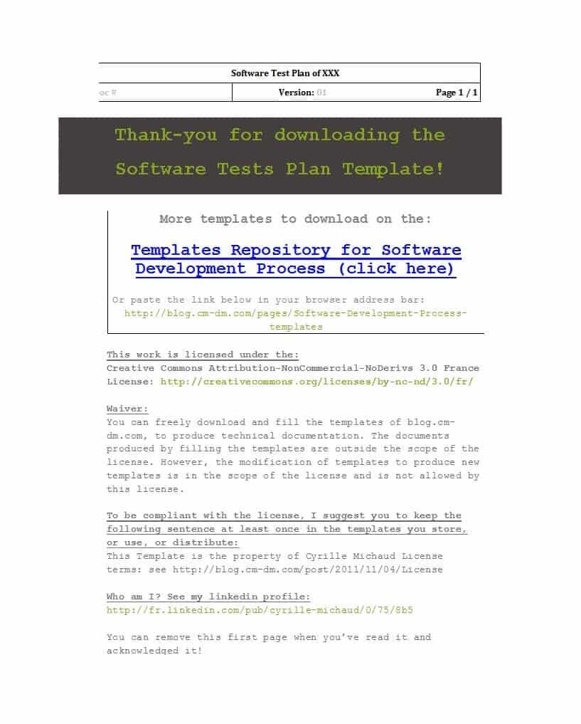 35 Software Test Plan Templates & Examples ᐅ Templatelab Intended For Software Test Plan Template Word