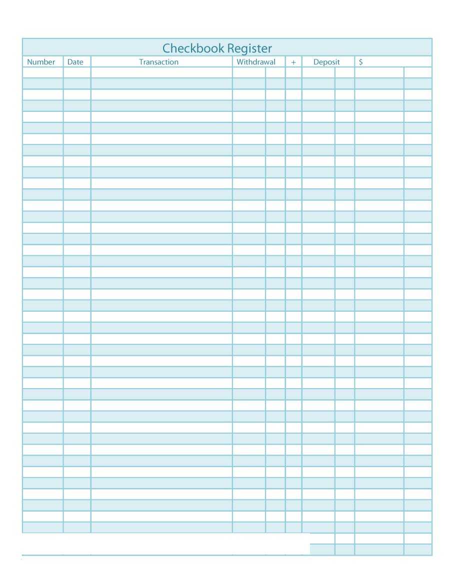 39 Checkbook Register Templates [100% Free, Printable] ᐅ Inside Print Check Template Word