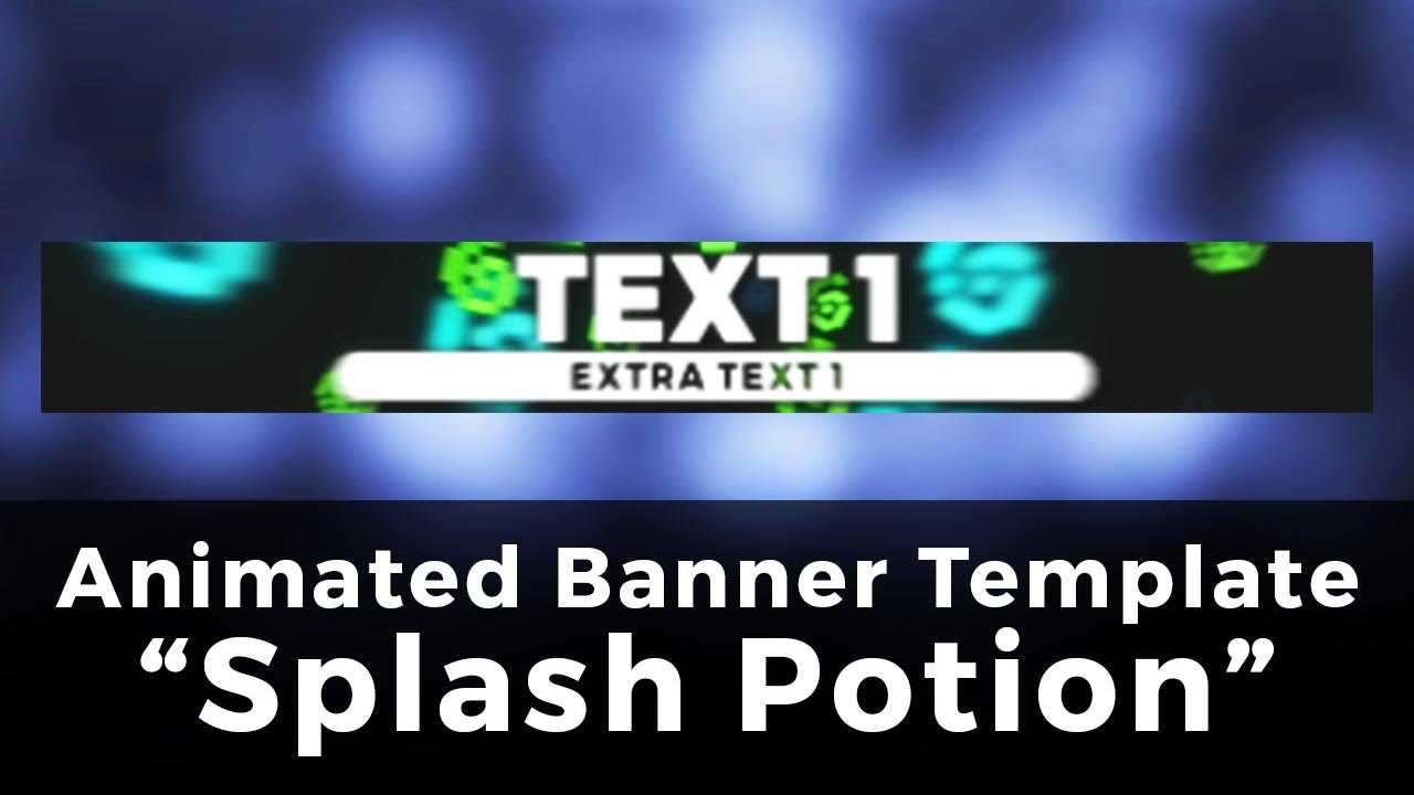 3D Advanced Minecraft Server Banner Template (Gif) – "splash Potion" Throughout Minecraft Server Banner Template