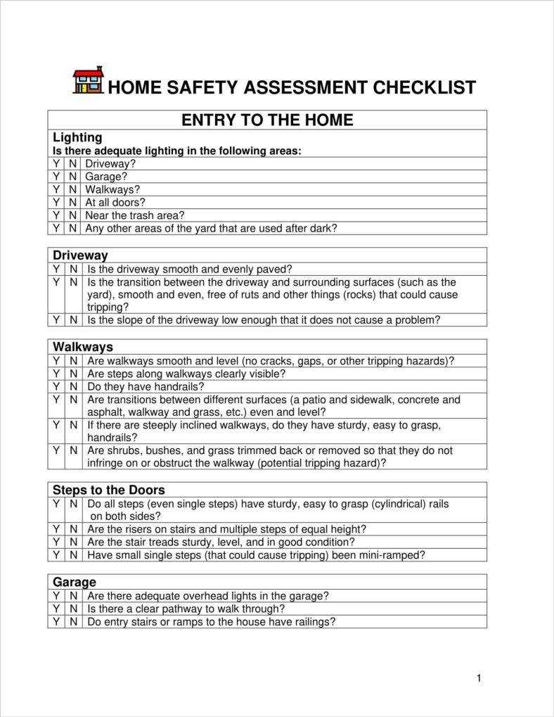 4+ Home Safety Assessment Templates – Pdf, Doc | Free Intended For Safety Analysis Report Template