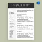 4 Page Resume / Cv Template Package For Microsoft™ Word – The 'charlie' With How To Get A Resume Template On Word