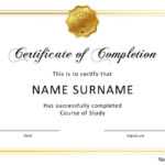 40 Fantastic Certificate Of Completion Templates [Word Within Certificate Of Participation Template Word