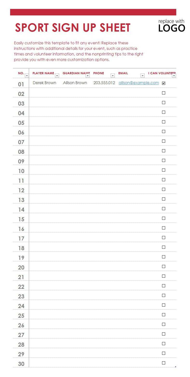 40 Sign Up Sheet / Sign In Sheet Templates (Word & Excel) Inside Free Sign Up Sheet Template Word