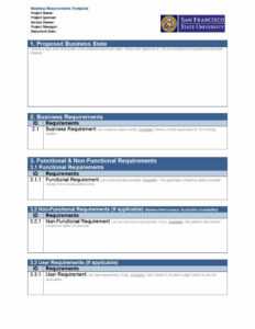 40+ Simple Business Requirements Document Templates ᐅ with regard to Report Specification Template