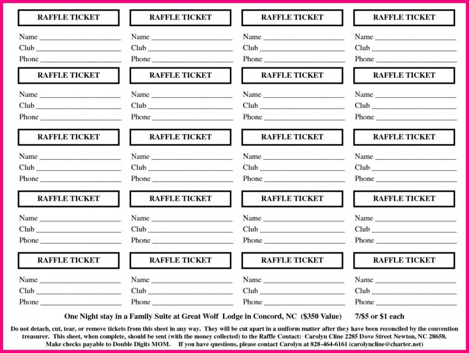 40600 Free Printable Raffle Tickets Template | Wiring Resources Inside Blank Admission Ticket Template