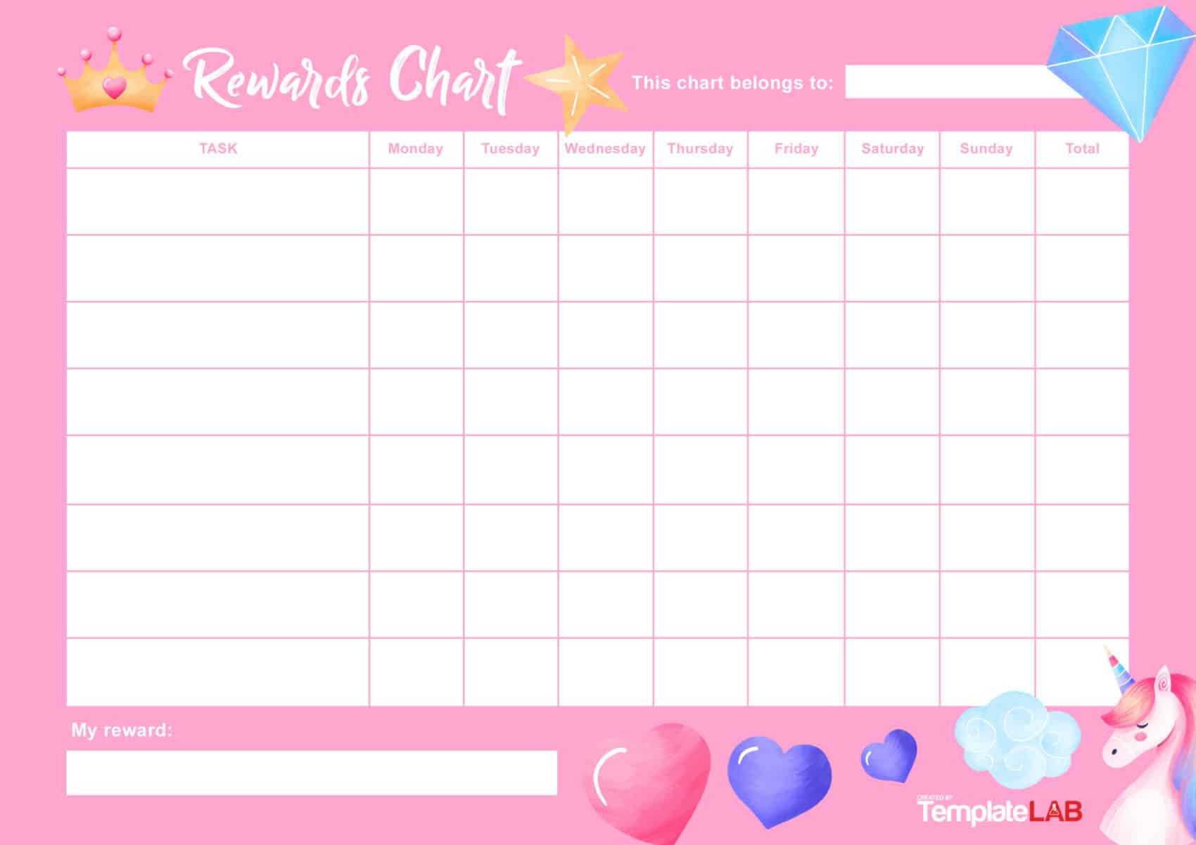 44 Printable Reward Charts For Kids (Pdf, Excel & Word) Throughout Reward Chart Template Word