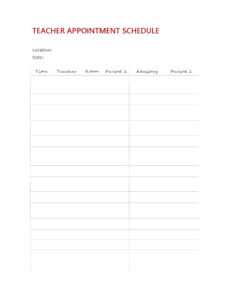 45 Printable Appointment Schedule Templates [&amp; Appointment inside Appointment Sheet Template Word