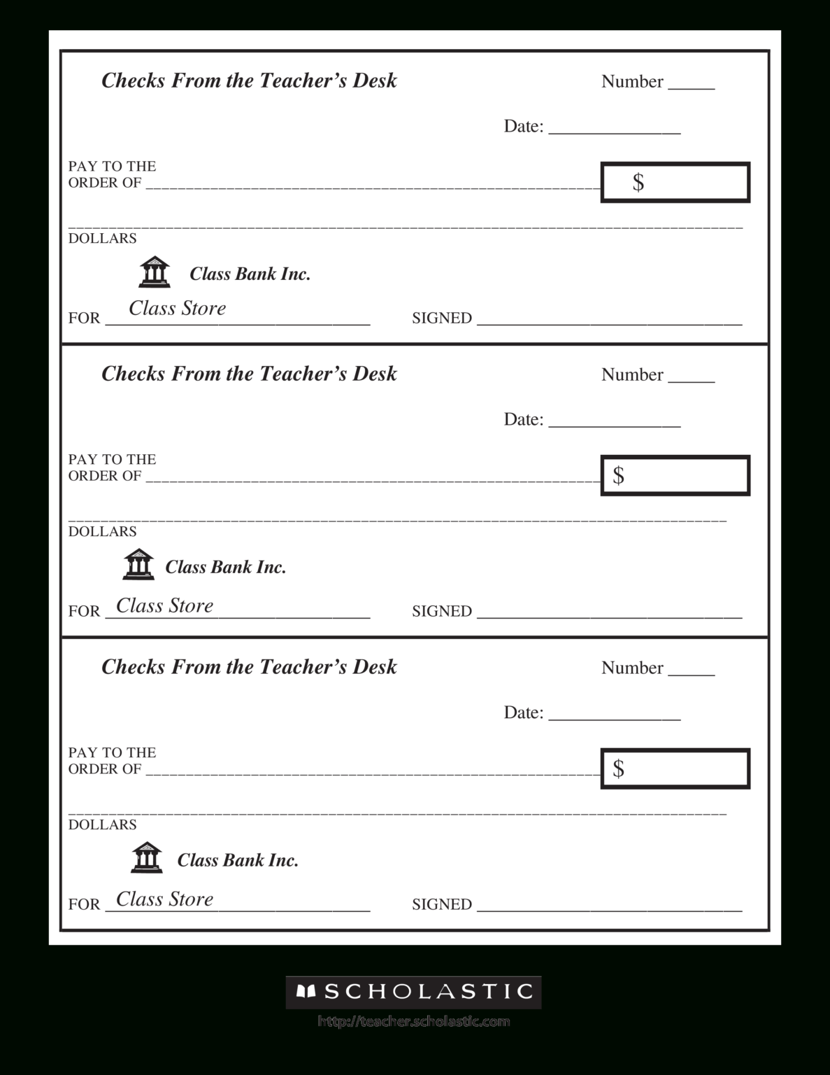 Fun Blank Cheque Template