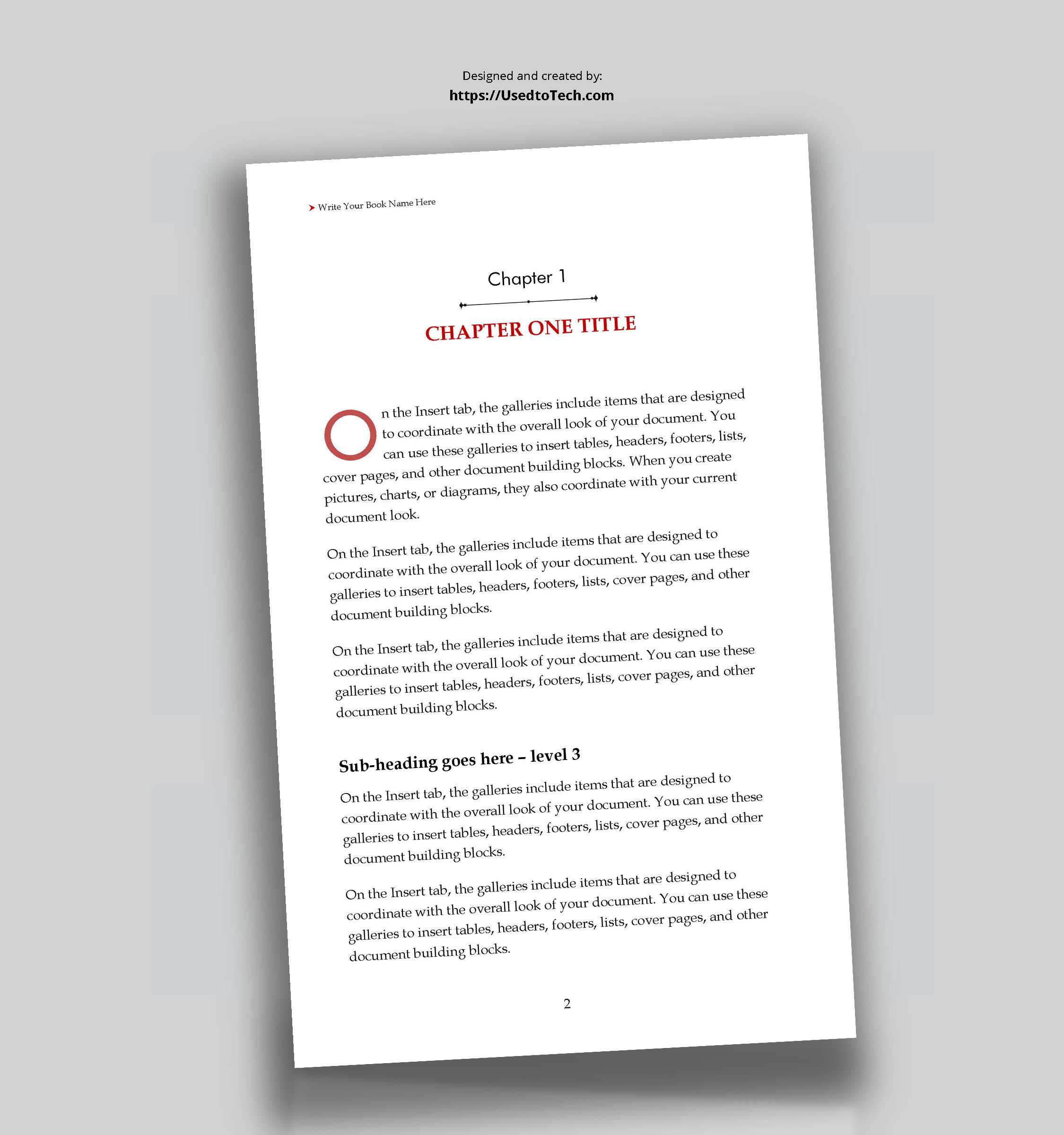 5 X 8 Editable Book Template In Word – Used To Tech With Regard To How To Create A Book Template In Word