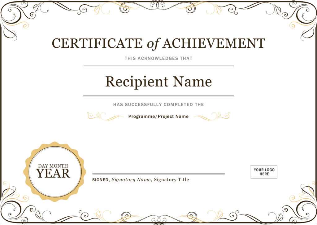 Congratulations Certificate Word Template