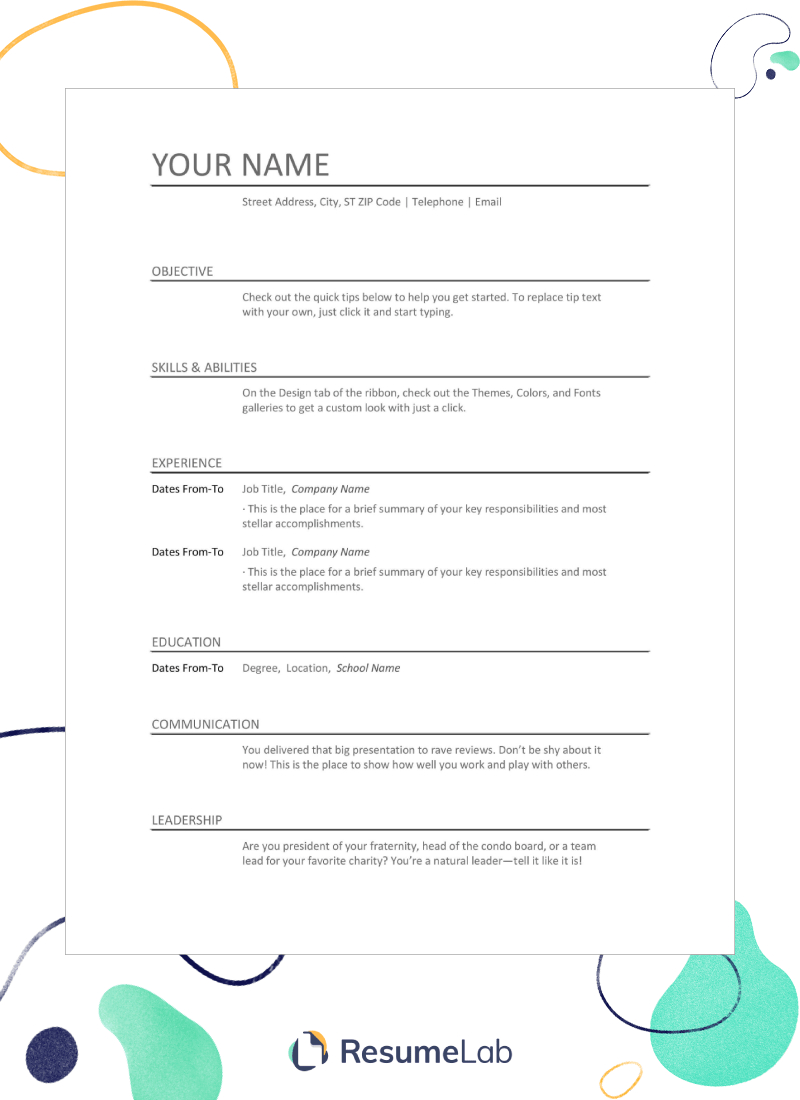 50+ Free Resume Templates For Microsoft Word To Download Intended For Combination Resume Template Word