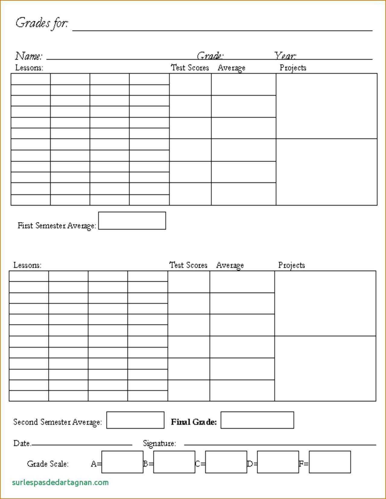 56 Free Printable Homeschool Middle School Report Card Regarding Middle School Report Card Template