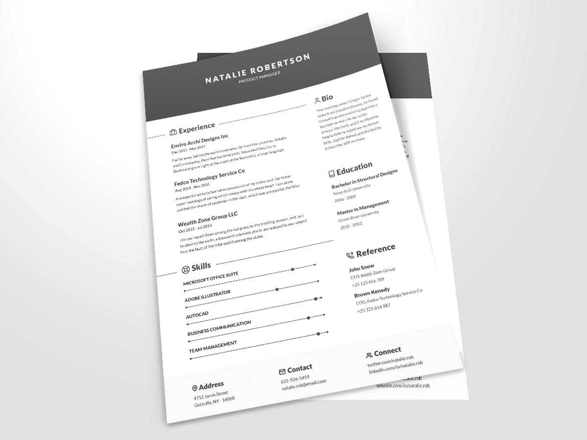 65 Best Free Ms Word Resume Templates 2020 – Webthemez Throughout Free Resume Template Microsoft Word