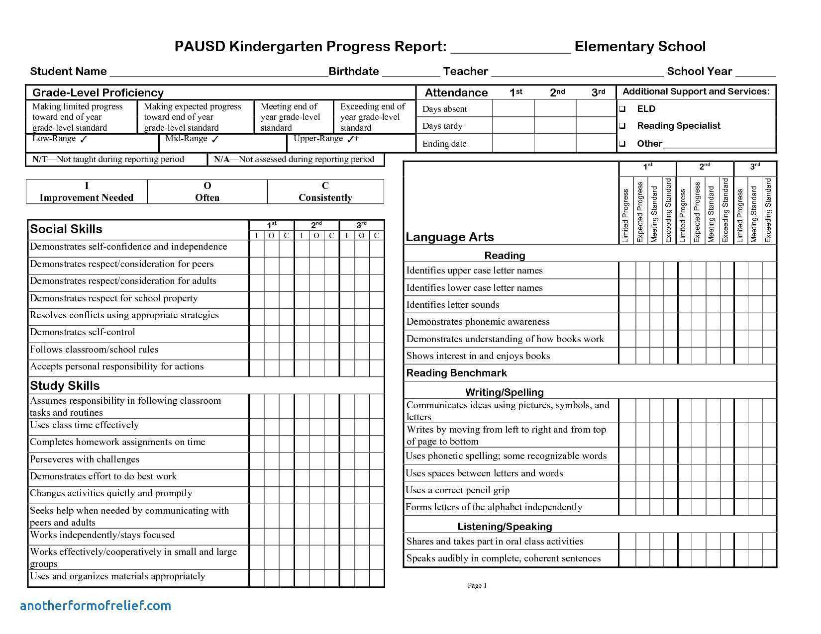 73 Create High School Progress Report Card Template In Word Inside Report Card Format Template