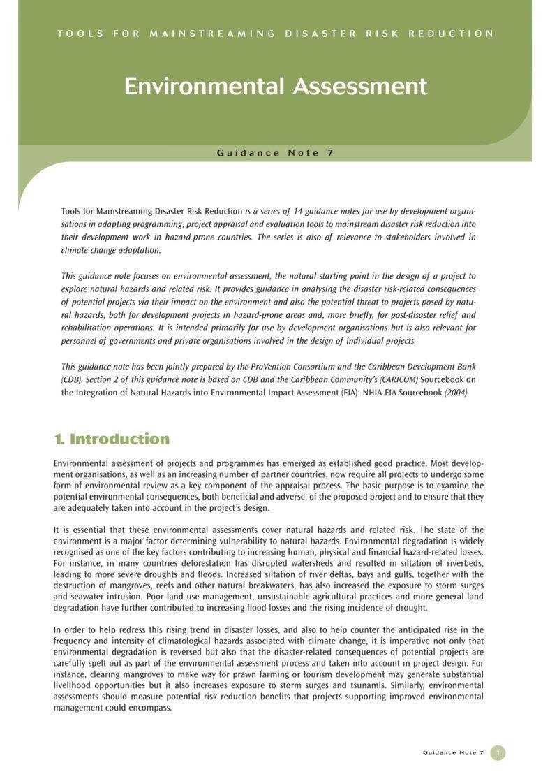 8+ Environmental Assessment Templates – Pdf | Free & Premium In Environmental Impact Report Template
