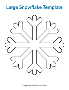 8 Free Printable Large Snowflake Templates - Simple Mom Project pertaining to Blank Snowflake Template