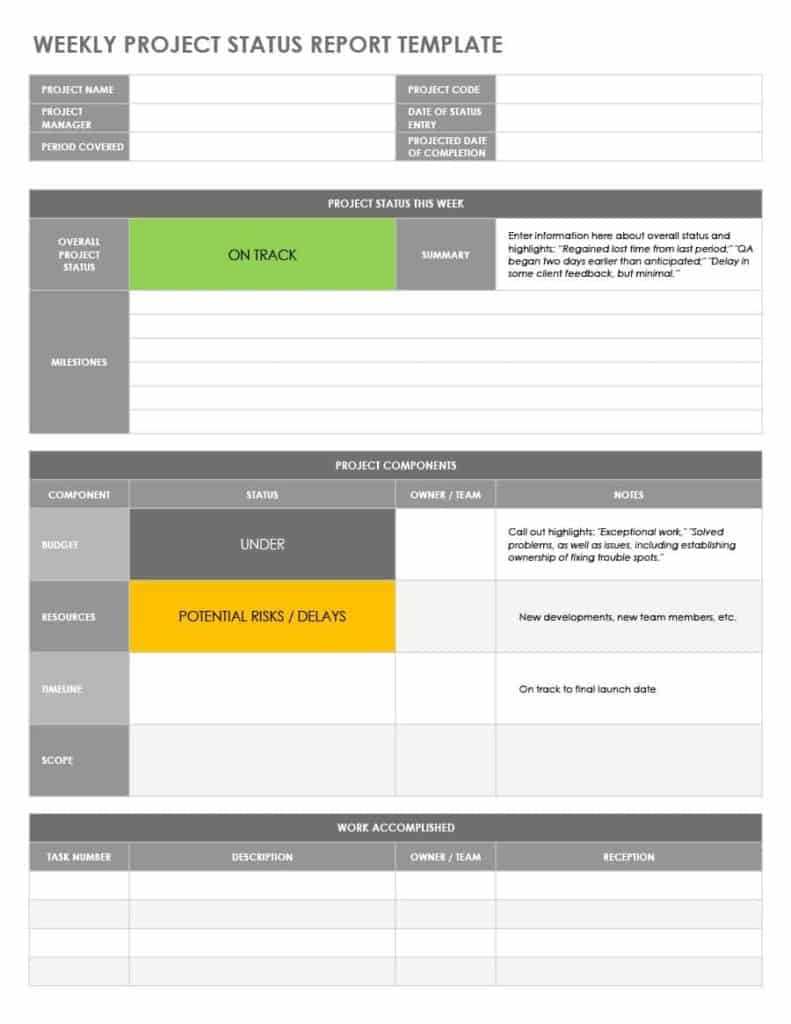8+ Status Report Templates – In Word Excel Format For Development Status Report Template