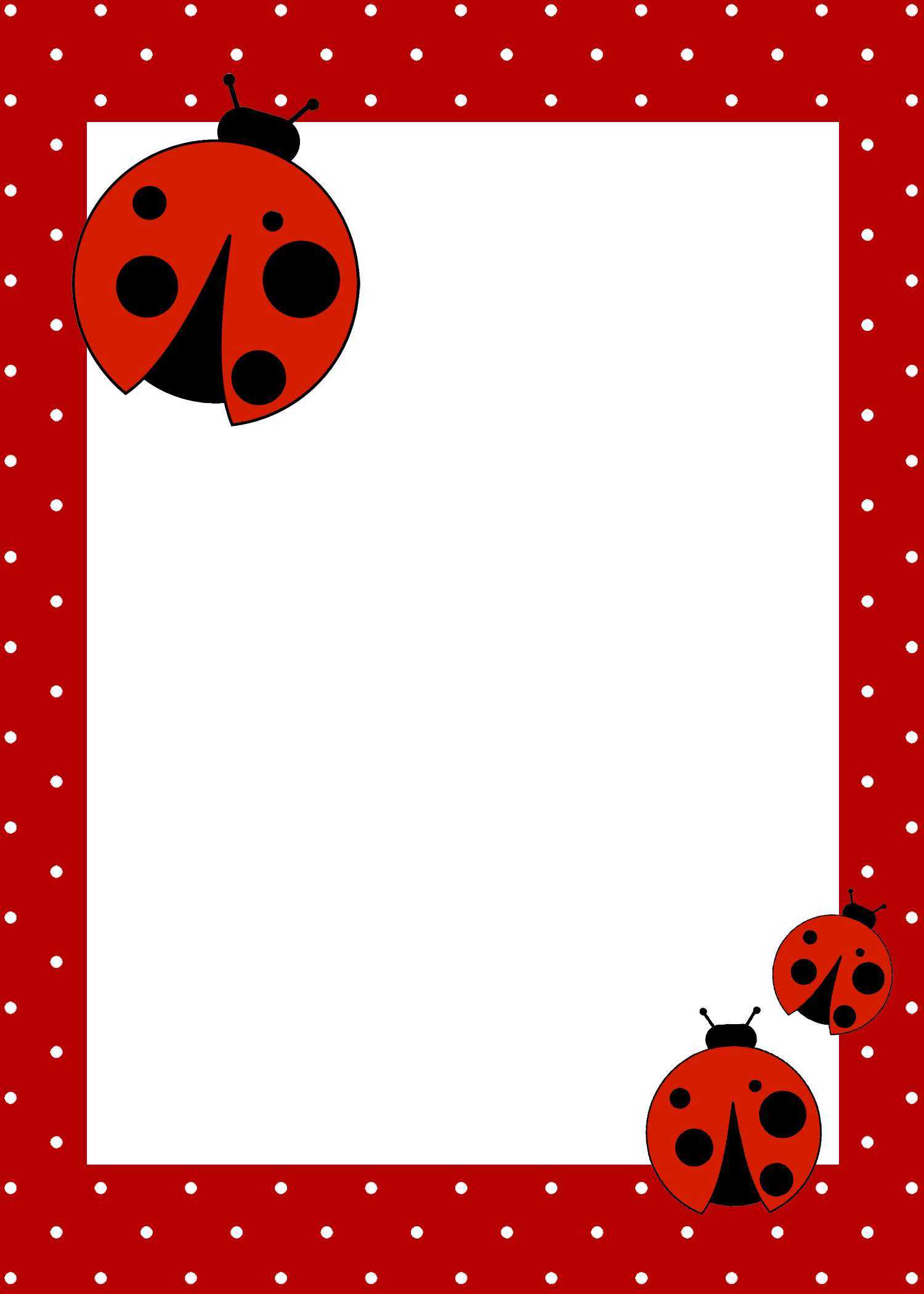 84 Creating Blank Ladybug Invitation Template Download Pertaining To Blank Ladybug Template