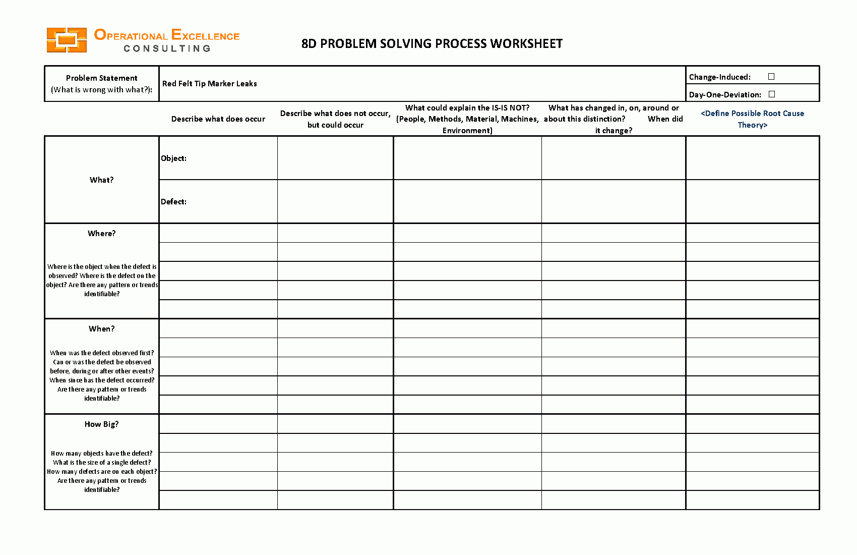 8D Problem Solving Process Excel Templates (Excel With Regard To 8D Report Template